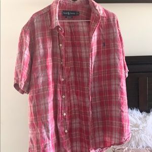 Bright Pink Ralph Lauren Polo button down